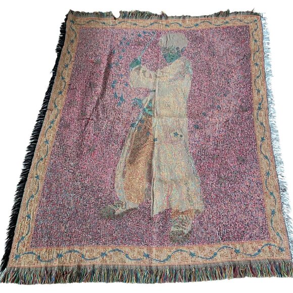 Harry Potter Woven Tapestry Blanket Throw Fringe Reversible Magic Damaged - Picture 2 of 7